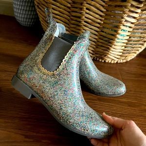 Jack Rogers Rainbow Jelly Glitter Rainboot size 9